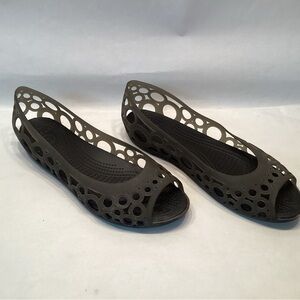 Crocs Adrina Cutout Peep toe slip on jelly comfort shoes Women’s Size 11